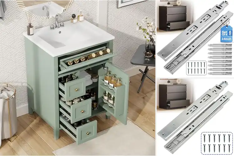Detailed view of Best 150 Lb Load Capacity Vanity Drawer