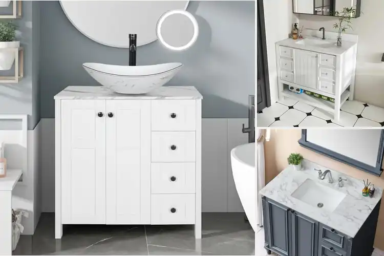 Detailed view of Best Bathroom Vanities With Marble Tops