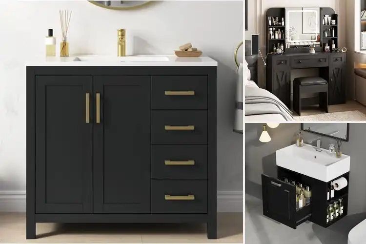 Detailed view of Best Black Finish Vanity