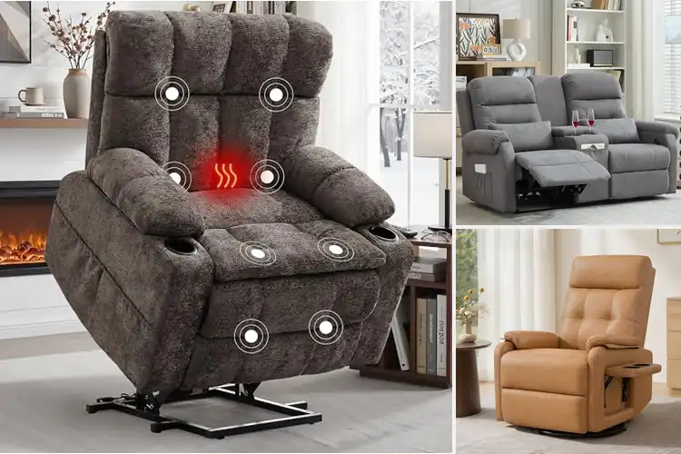 Detailed view of Best Dual Cup Holder Recliners