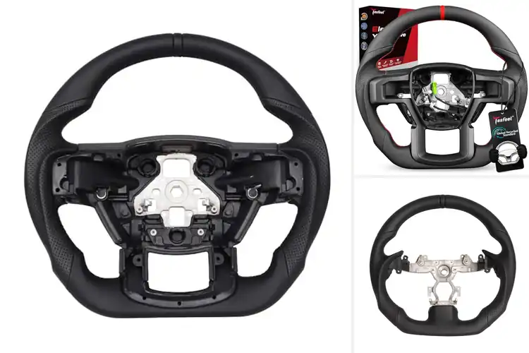Detailed view of Best Full Leather Steering Wheels for a Premium Grip