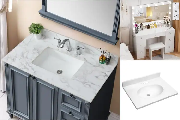 Detailed view of Best Marble Top Vanities: Timeless Elegance for Your Home
