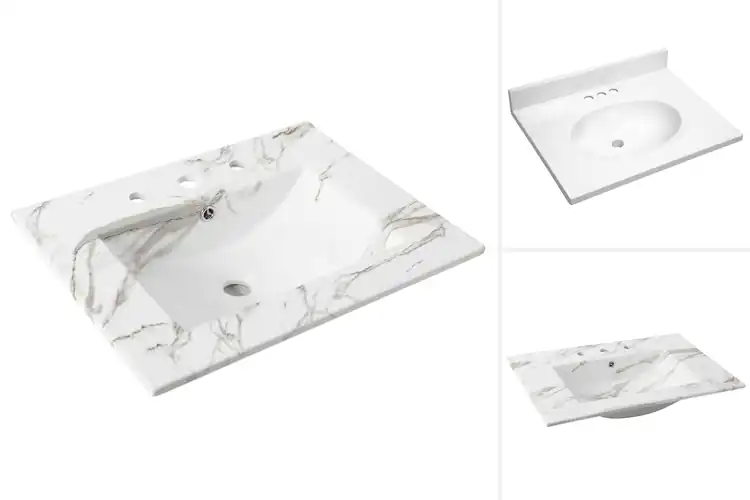 Detailed view of Best Marble Top Vanity Countertop