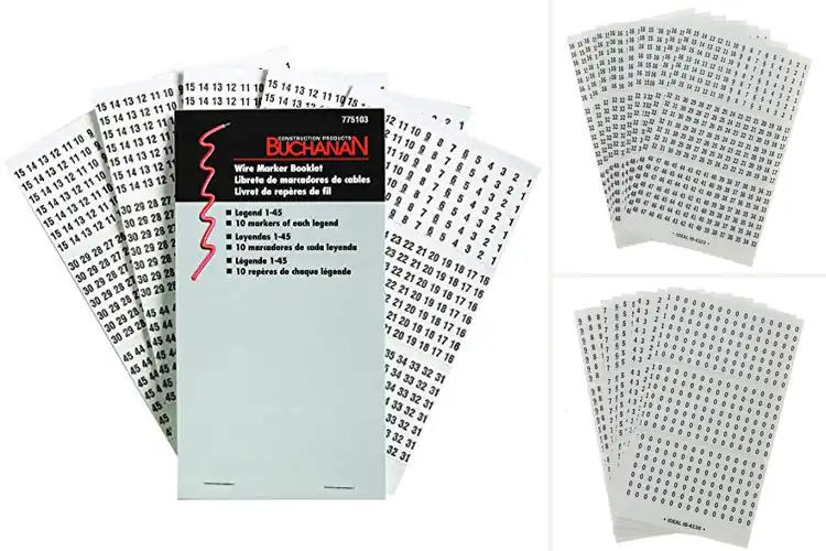 Detailed view of Best Numbered Wire Marker Booklets