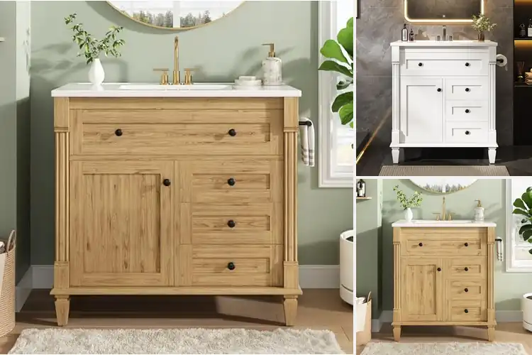 Detailed view of Best Solid Wood Bathroom Vanities