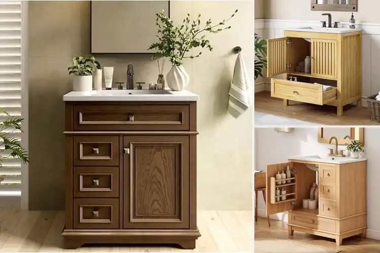 Detailed view of Best Solid Wood Bathroom Vanity