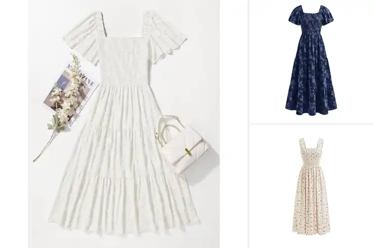 Detailed view of Best Square Neck Dresses: 5 Timeless & Versatile Picks